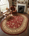 Jaipur Elegance Collection Area Rug -  Nahargarh (Red) Oval Red  lifestyle 74