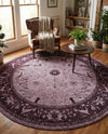 Horizon Collection Area Rug -  Apex (Purple) Round Purple  lifestyle 47