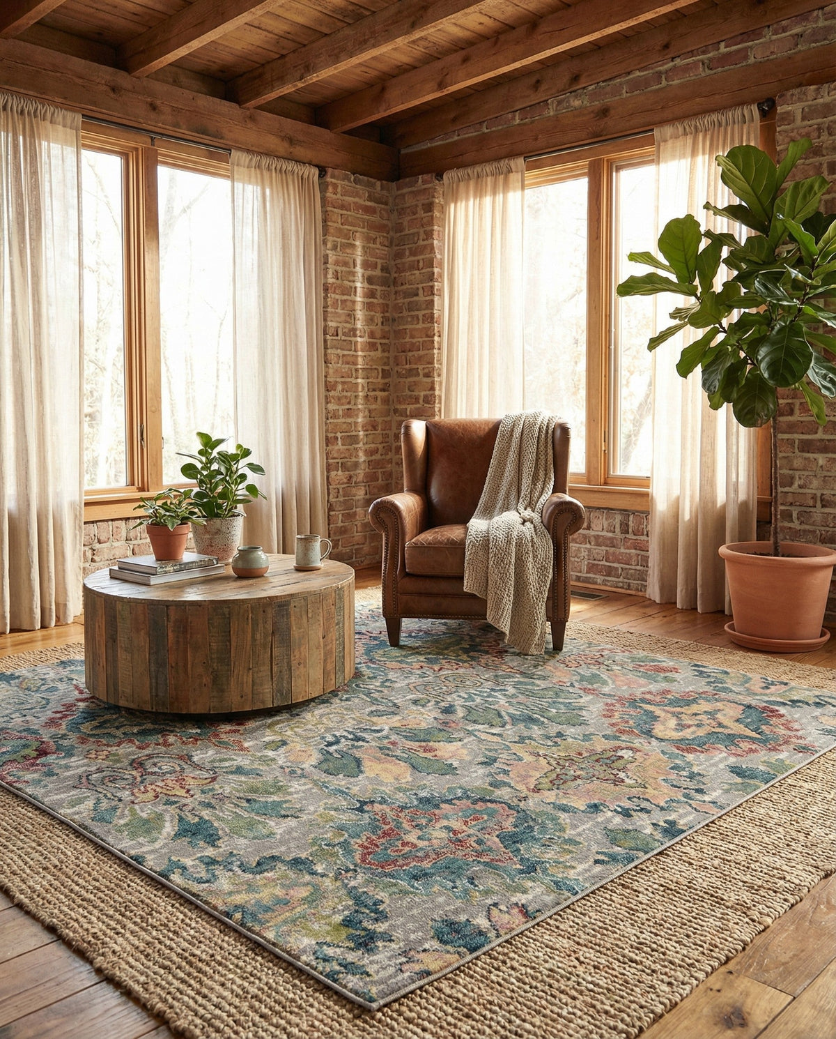 Savannah Elegance Collection Area Rug -  Forsyth Square Multi  lifestyle 169