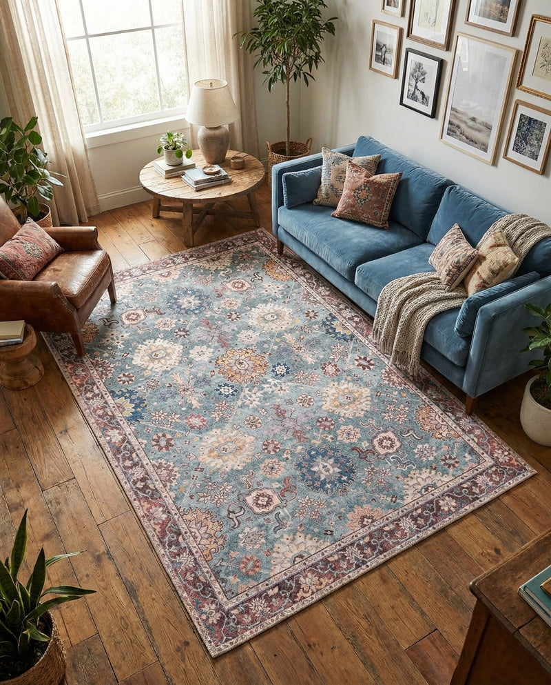 Heritage Elegance Collection Area Rug -  Himeji Rectangle Green  lifestyle 33