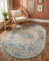 Coastal Haven Collection Area Rug - Seabreeze (Multi) Oval Multi  lifestyle 57