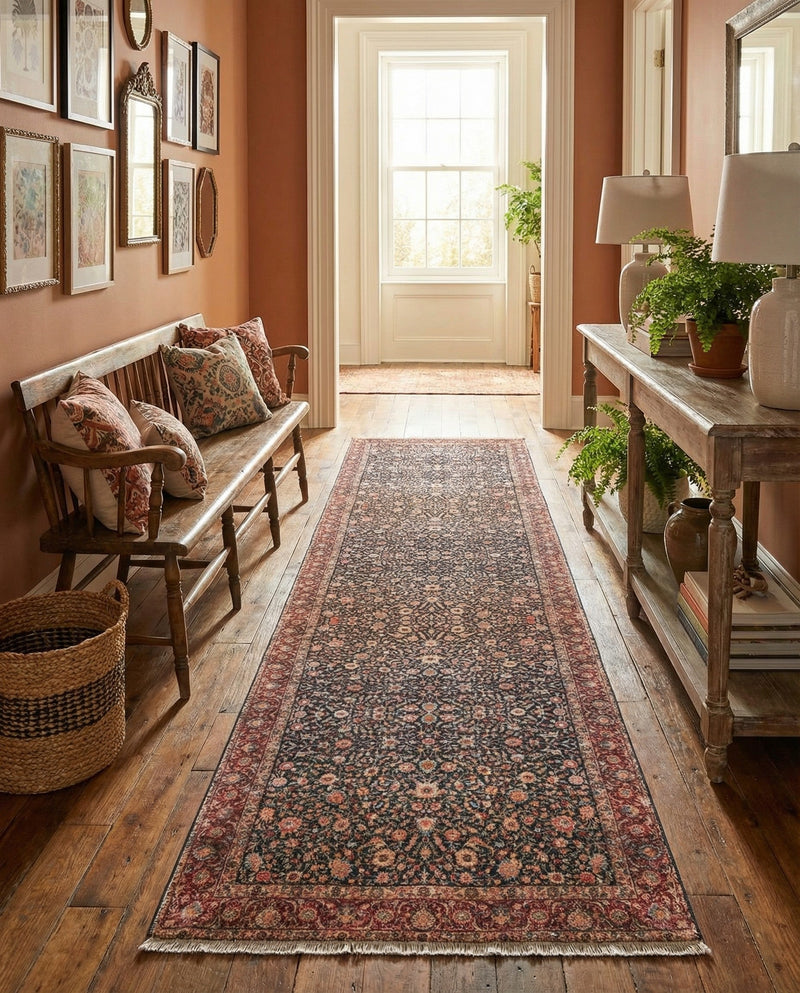 Bazaar Chic Collection Area Rug -  Tangier Runner Navy Blue  lifestyle 39
