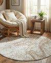 Coastal Haven Collection Area Rug -  Nautilus Round Ivory  lifestyle 40