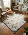 Coastal Manor Collection Area Rug -  Tidewater Square Cream  lifestyle 51