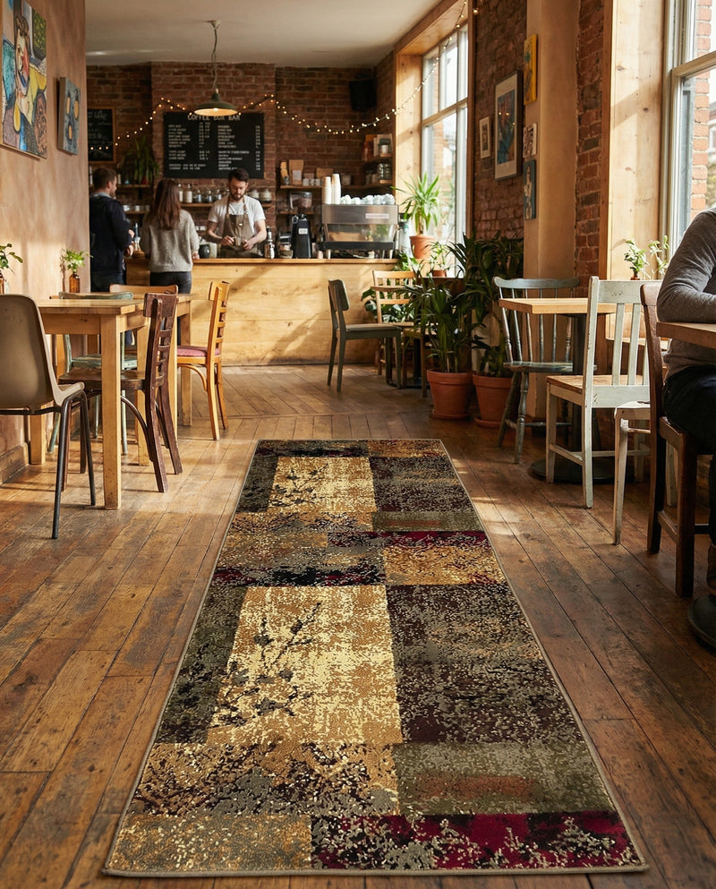 Bistro Lounge Collection Area Rug -  Lungo Runner Beige  lifestyle 31