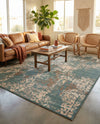 Gobi Sands Collection Area Rug - Dunhuang Rectangle Green  lifestyle 16