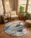 Santa Fe Trails Collection Area Rug -  Arroyo Round Multi  lifestyle 77