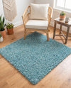 Alpine Plush Collection Area Rug -  Cortina (Aqua) Square Aqua  lifestyle 57