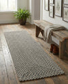 Highland Woven Jute Collection Area Rug - Glenmore (Gray) Runner Gray  lifestyle 76