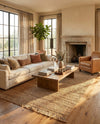 Savannah Jute Collection Area Rug - Seashore Rectangle Natural  lifestyle 38