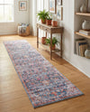 Zahara Oasis Collection Area Rug -  Nador Runner Navy Blue  lifestyle 69
