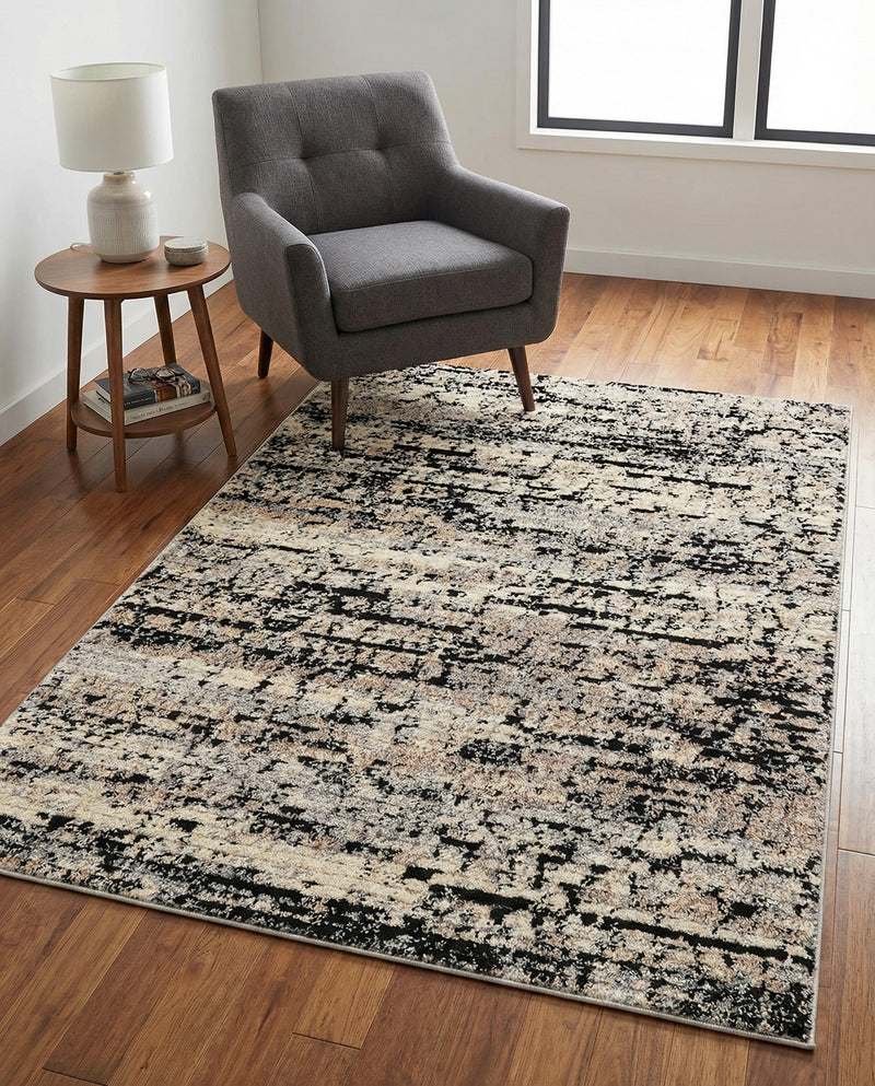 Santa Fe Trails Collection Area Rug -  Chaparral Rectangle Gray  lifestyle 17