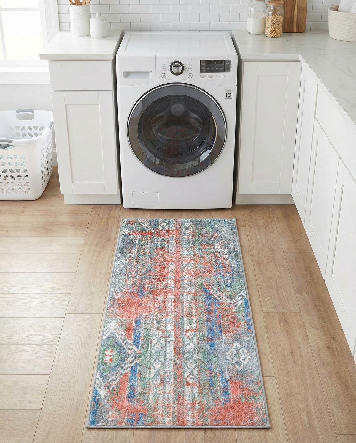 Aegean Elegance Washables Collection Area Rug -  Zakynthos Runner Multi  lifestyle 134