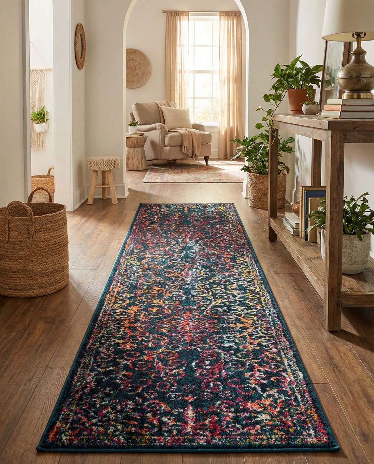 Brighton Terrace Collection Area Rug -  Saltdean Runner Navy Blue  lifestyle 96
