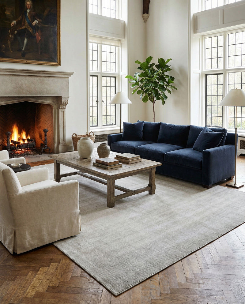 Berkshire Estate Collection Area Rug - Windsor (Grey Manor) Rectangle Grey Manor  lifestyle 21