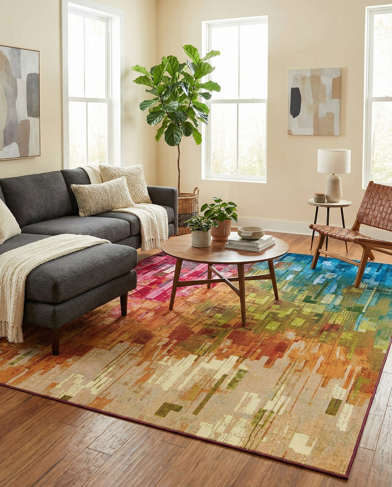 Urban Terrace Collection Area Rug -  Lawn Rectangle Multi  lifestyle 38
