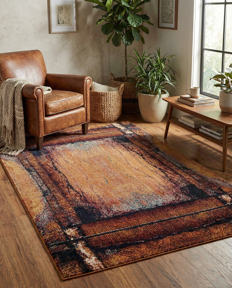 Marrakesh Elegance Collection Area Rug -  Sijilmasa Rectangle Orange  lifestyle 15
