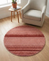 Jewel Oasis Collection Area Rug - Sapphire (Rusty Pink Rose) Round Rusty Pink Rose  lifestyle 50