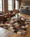 Bistro Lounge Collection Area Rug - Espresso Rectangle Multi  lifestyle 14