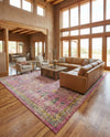 Sierra Collection Area Rug -  Shasta Rectangle Pink  lifestyle 14