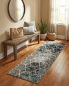 Trellis Mosaic Collection Area Rug - Arborville (Blue Multi) Runner Blue Multi  lifestyle 82