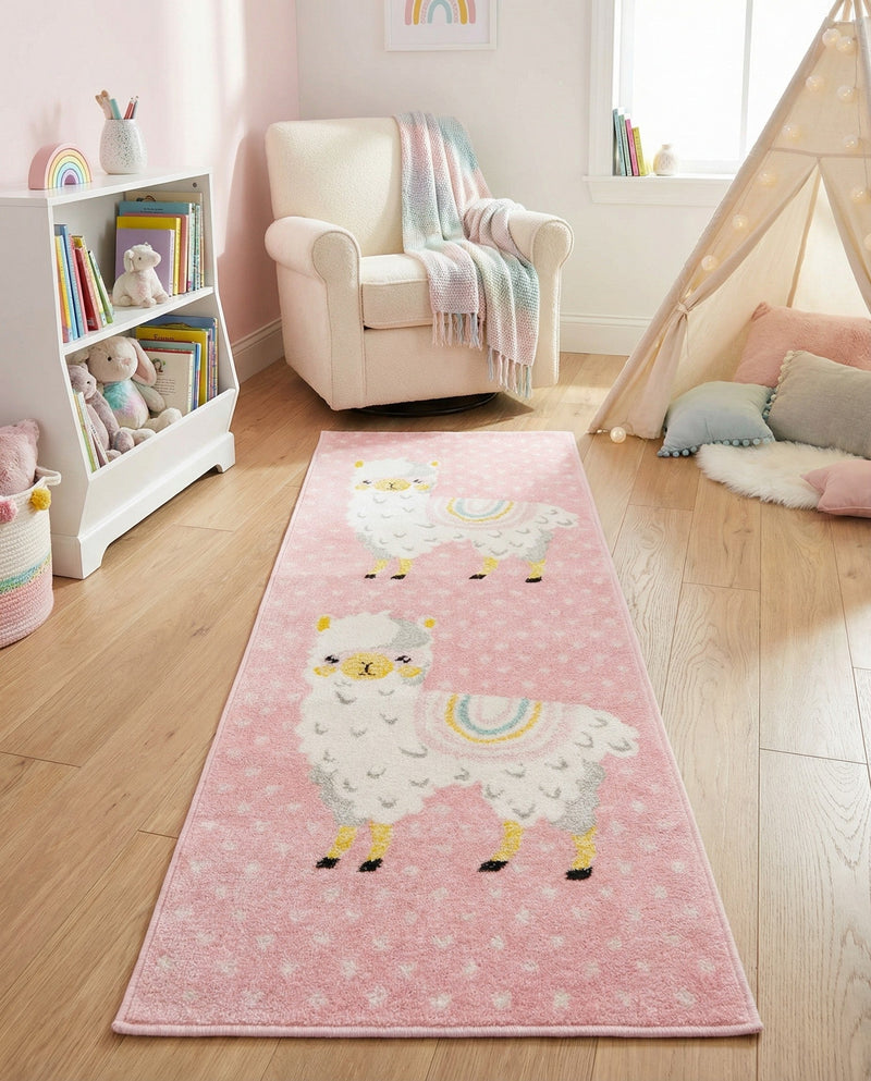 Wonder Tykes Collection Area Rug -  Marvel Runner Pink  lifestyle 71