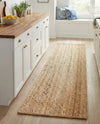 Woven Seaside Elegance Collection Area Rug - Coastline Runner Natural  lifestyle 64