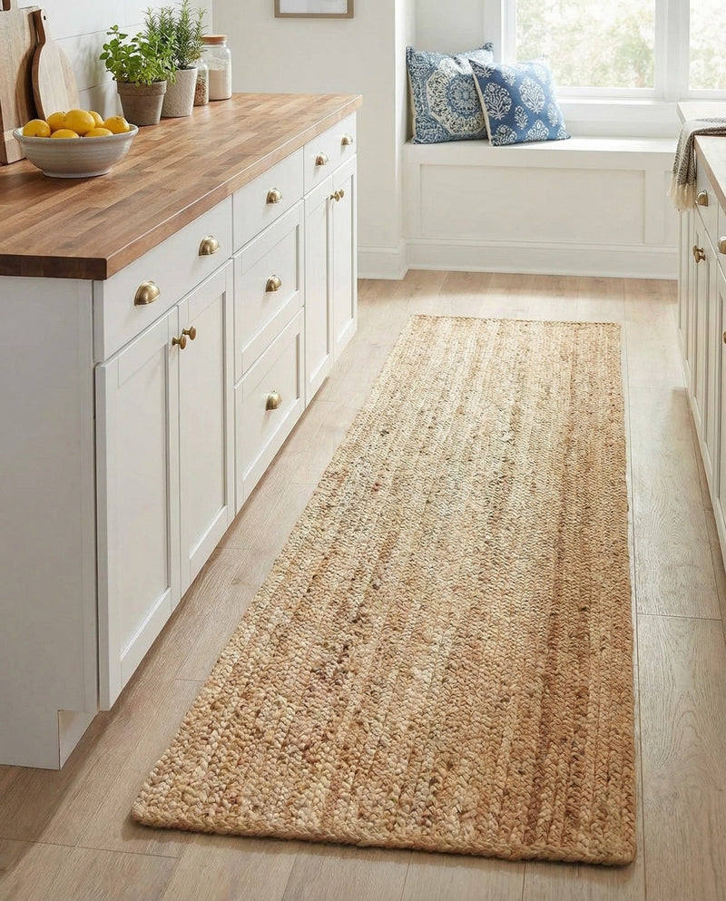 Woven Seaside Elegance Collection Area Rug - Coastline Runner Natural  lifestyle 64
