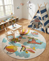 Wonder Tykes Collection Area Rug -  Splatter Round Multi  lifestyle 32