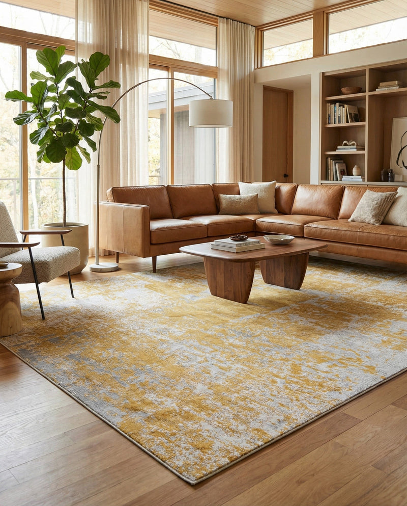 Bloomsbury Elegance Collection Area Rug -  Belgravia Rectangle Yellow  lifestyle 33