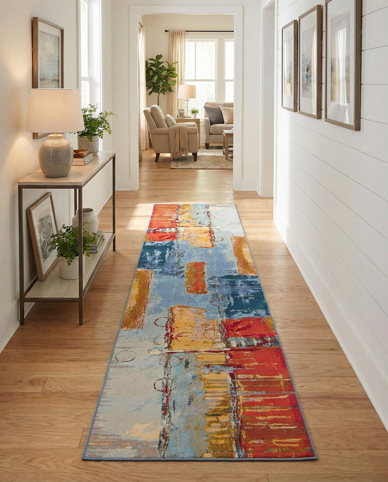 Urban Terrace Collection Area Rug -  Arbour Runner Multi  lifestyle 75