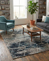 Trellis Mosaic Collection Area Rug - Arborville (Blue Multi) Square Blue Multi  lifestyle 84