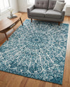 Riviera Elegance Collection Area Rug -  Eze Rectangle Turquoise  lifestyle 22