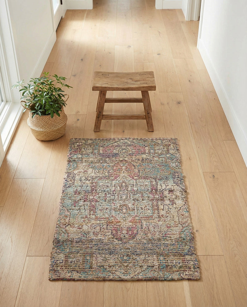 Savannah Threads Collection Area Rug -  Karoo Rectangle Antique Red and Blue  lifestyle 18