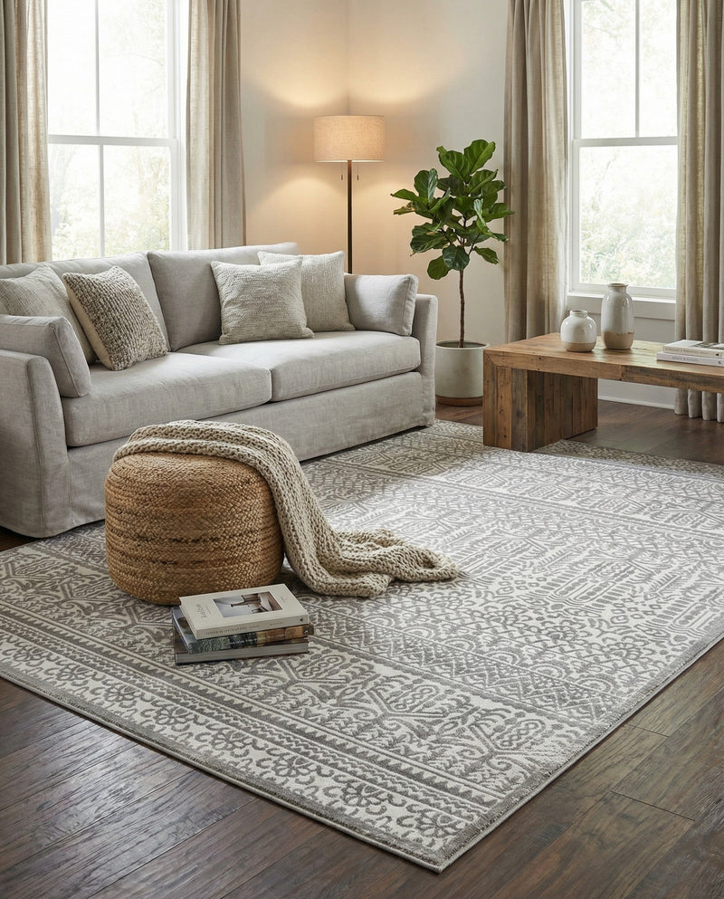Metro Heights Collection Area Rug -  Chelsea Rectangle Gray  lifestyle 27