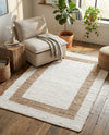 Osian Looms Collection Area Rug - Durham Rectangle White and Natural  lifestyle 41