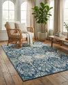 Savannah Elegance Collection Area Rug -  Forsyth Rectangle Navy Blue  lifestyle 5