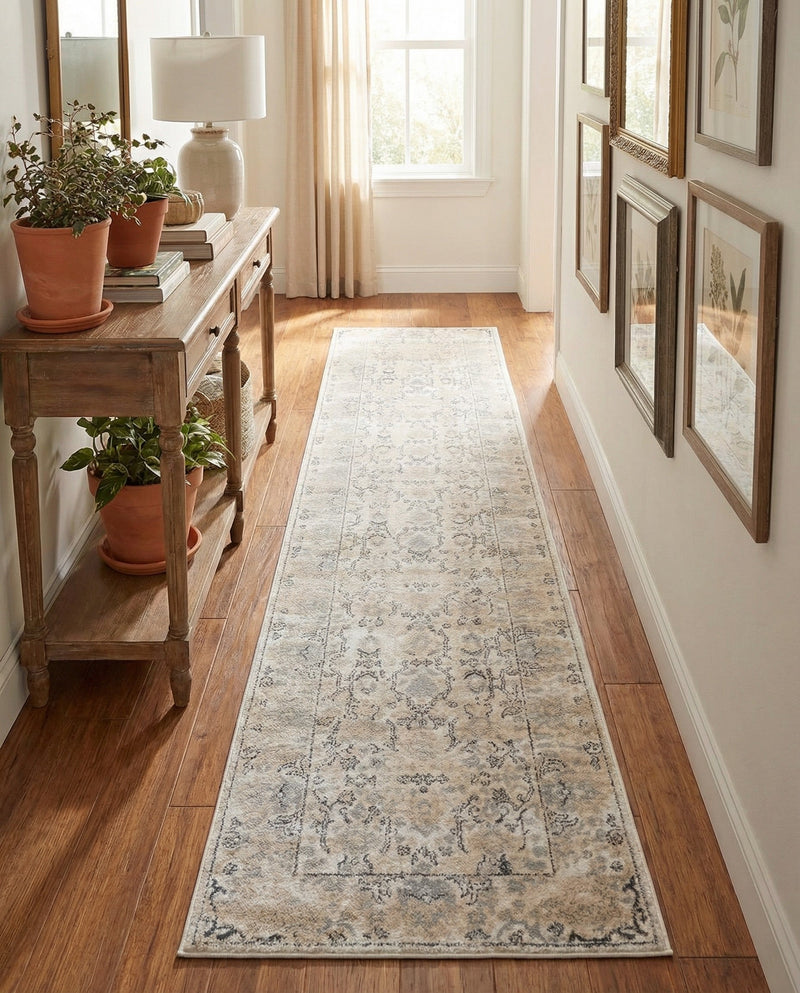 Cascade Range Collection Area Rug -  Shasta (Ivory) Runner Ivory  lifestyle 47