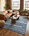 Cathedral Elegance Collection Area Rug - Chapel Rectangle Navy Blue  lifestyle 53