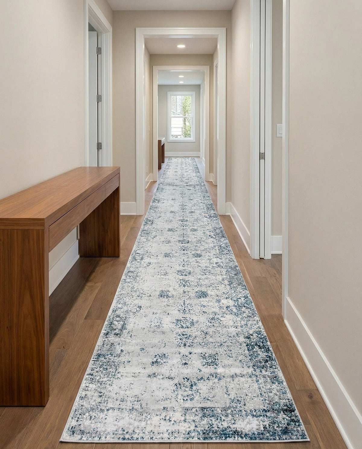 Riviera Elegance Collection Area Rug - Antibes (Light Blue) Runner Light Blue  lifestyle 119
