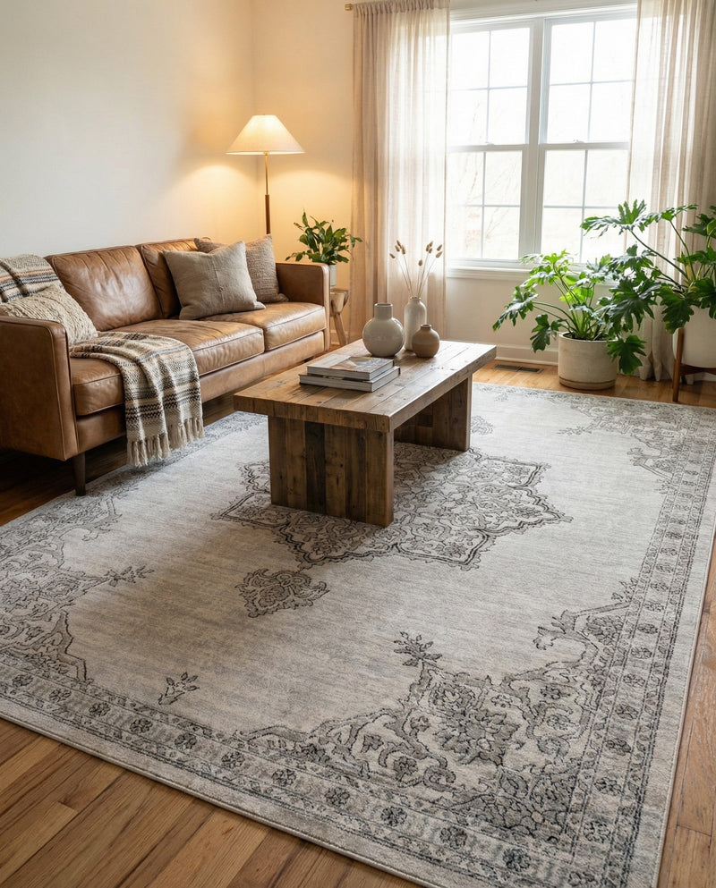Mykonos Manor Collection Area Rug -  Tinos (Ivory) Rectangle Ivory  lifestyle 15