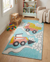 Wonder Tykes Collection Area Rug -  Labyrinth Runner Teal  lifestyle 33