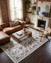 Charleston Elegance Collection Area Rug -  Seaport (white Gray) Rectangle white Gray  lifestyle 4