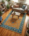 Casablanca Tapestry Collection Area Rug -  Marrakech (Sunshine Yellow) Rectangle Sunshine Yellow  lifestyle 10