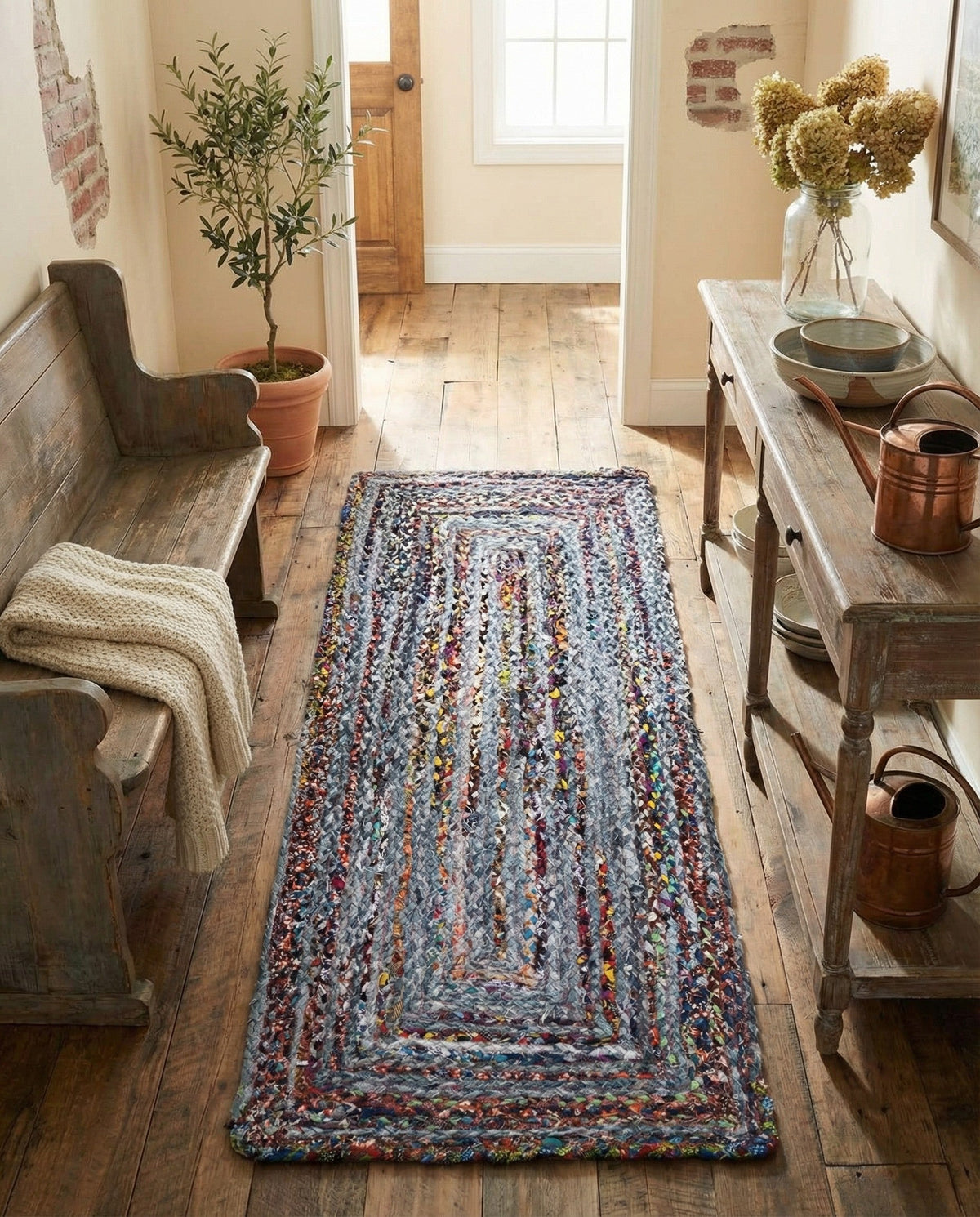 Woven Udaipur Collection Area Rug - Sahara Runner Blue and Multi  lifestyle 116