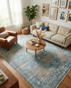 Coastal Haven Collection Area Rug -  Marina Rectangle Blue  lifestyle 22