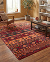 Geneva Terrace Collection Area Rug - Montreux Rectangle Rust Red  lifestyle 13