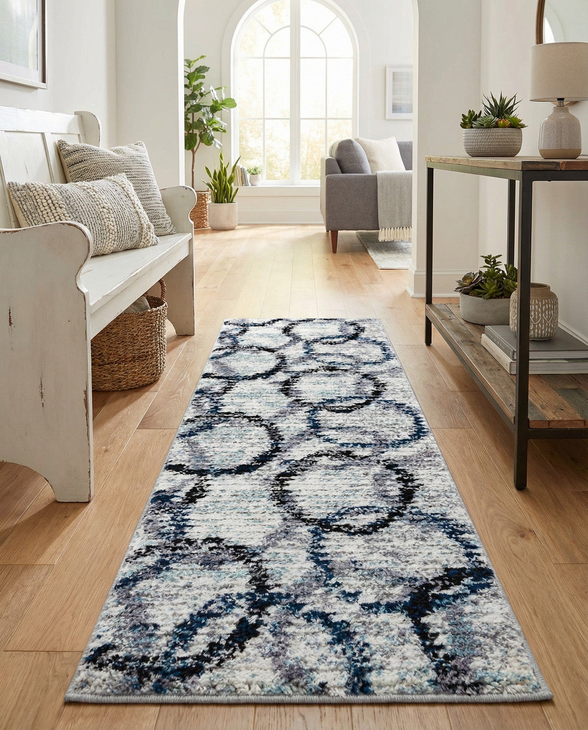 Santa Fe Trails Collection Area Rug -  Taos Runner Ivory  lifestyle 60