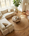 Woven Seaside Elegance Collection Area Rug - Coastline Round Natural  lifestyle 70