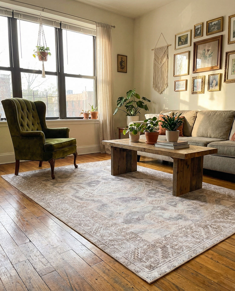 Heritage Elegance Collection Area Rug -  Charlottenburg Rectangle Gray  lifestyle 11